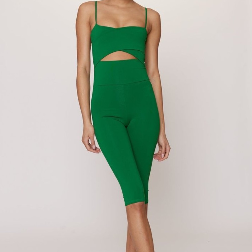 Live The Process Green Cutout Bodysuit